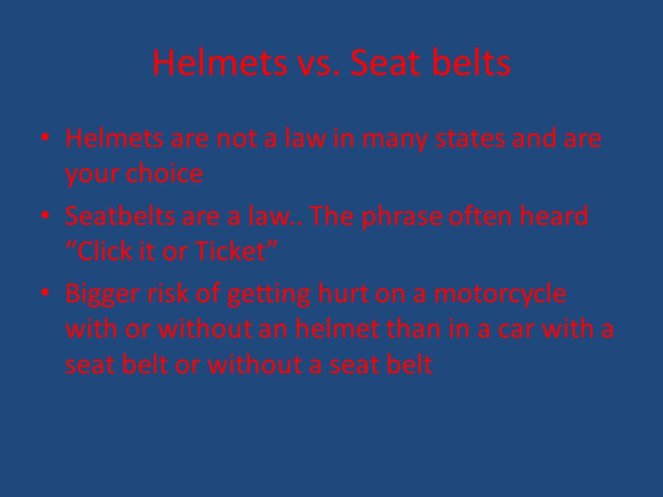 Helmets vs.