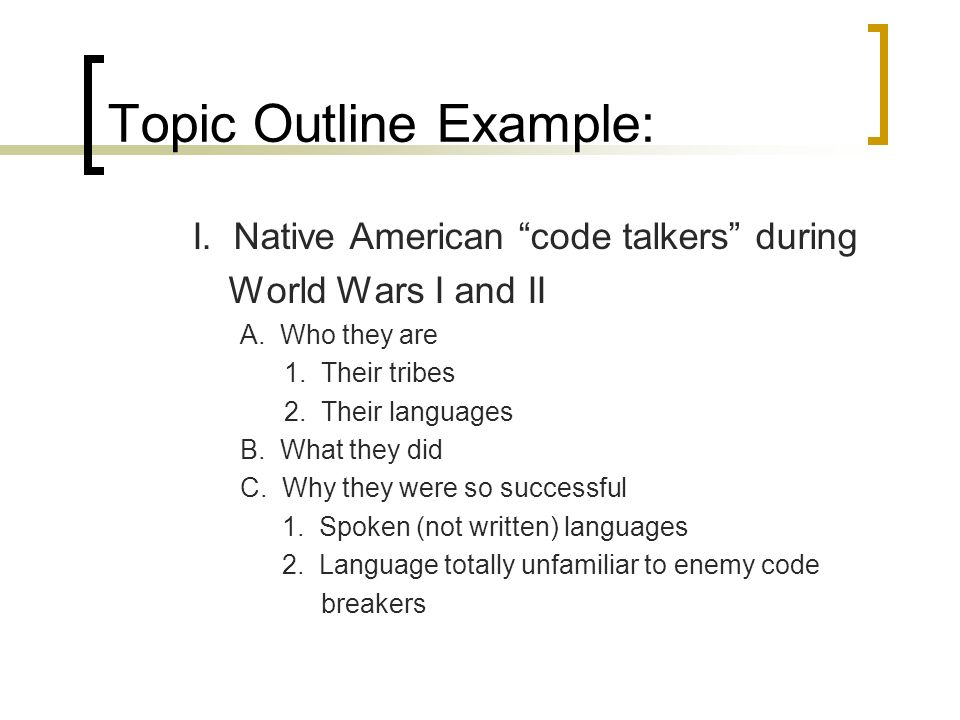 how to outline a topic