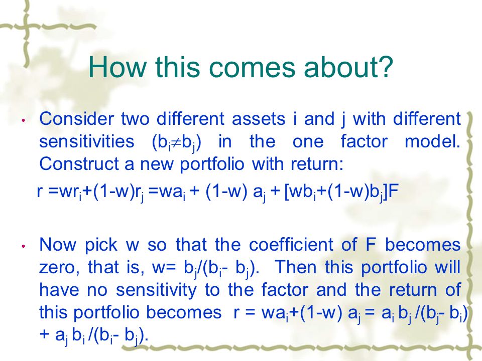 Week 6 Apt And Basic Options Theory Introduction What Is An Arbitrage Definition Arbitrage Is The Earning Of Risk Free Profit By Taking Advantage Ppt Download