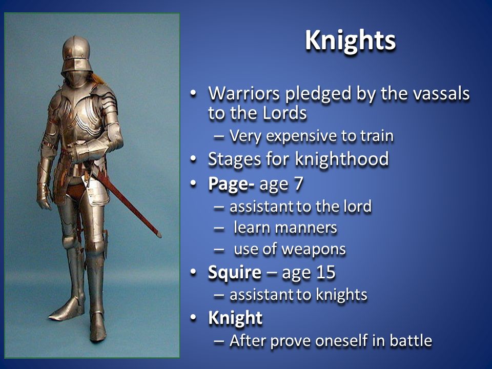 stages of knighthood