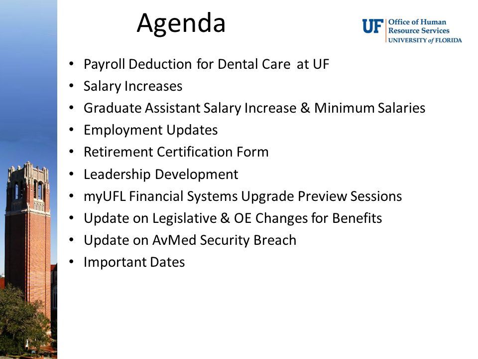 July 14 2010 Human Resource Services Agenda Payroll Deduction