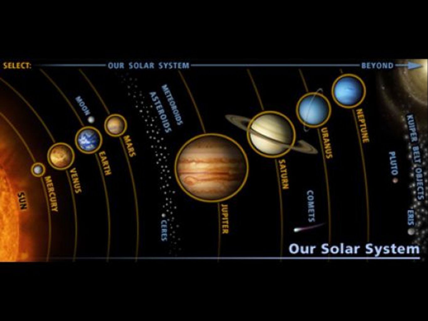 карта планет солнечной системы фото с названиями