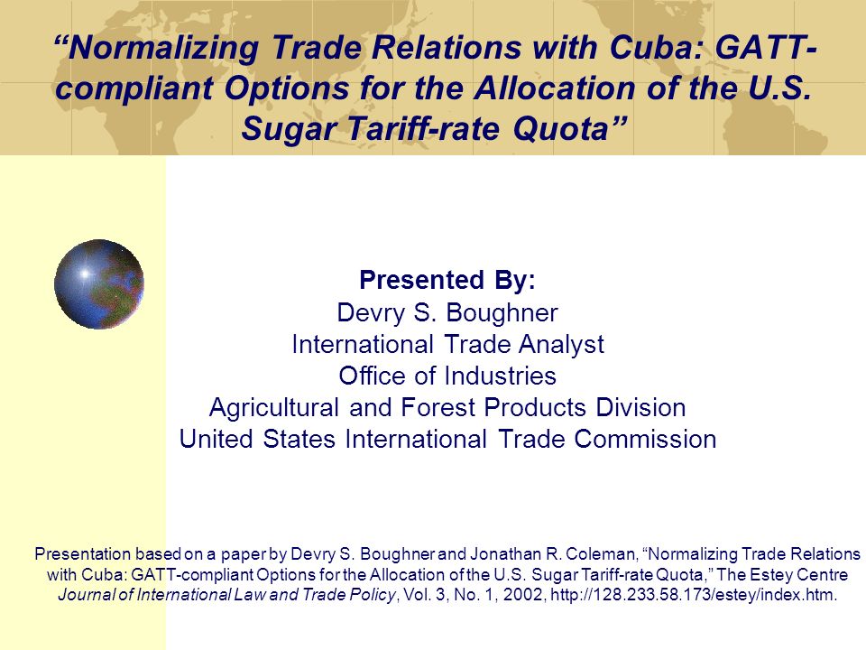 International trade analyst are Are mistaken. International trade analyst