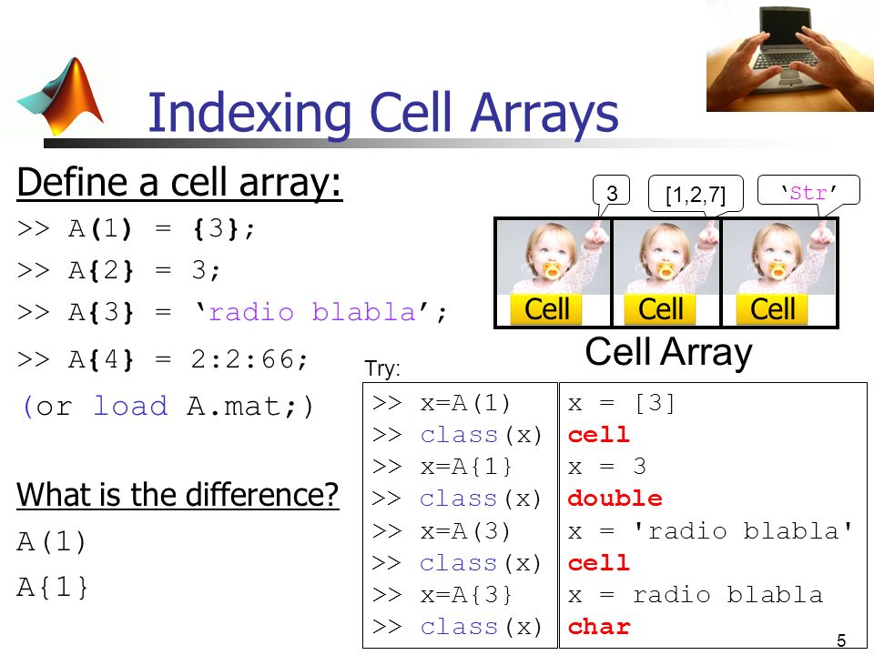 1 Introduction to Matlab & Data Analysis Tutorials 8 and 9: Cell Arrays ...