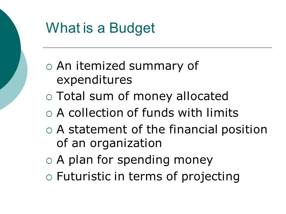 abcs of budgeting basic budgeting what is a budget an itemized