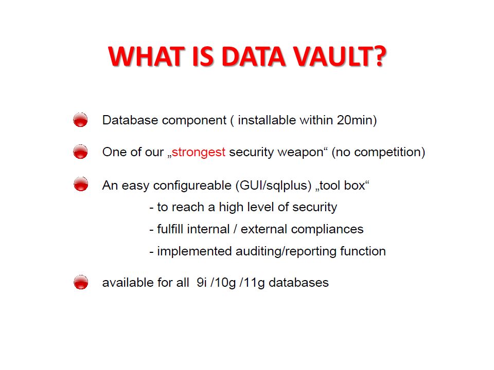 WHAT IS DATA VAULT