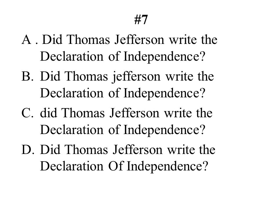 is declaration of independence capitalized