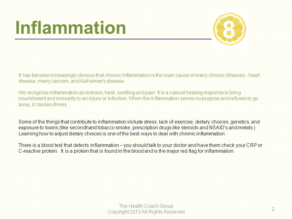 The Health Coach Group Copyright 2017 All Rights Reserved 1 Business Inflammation The Health Coach Group Copyright 2017 All Rights Reserved 2 It Has Become Increasingly Obvious
