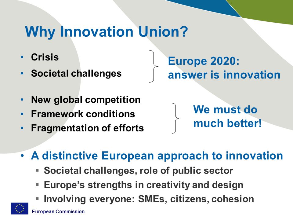 European Commission Why Innovation Union.