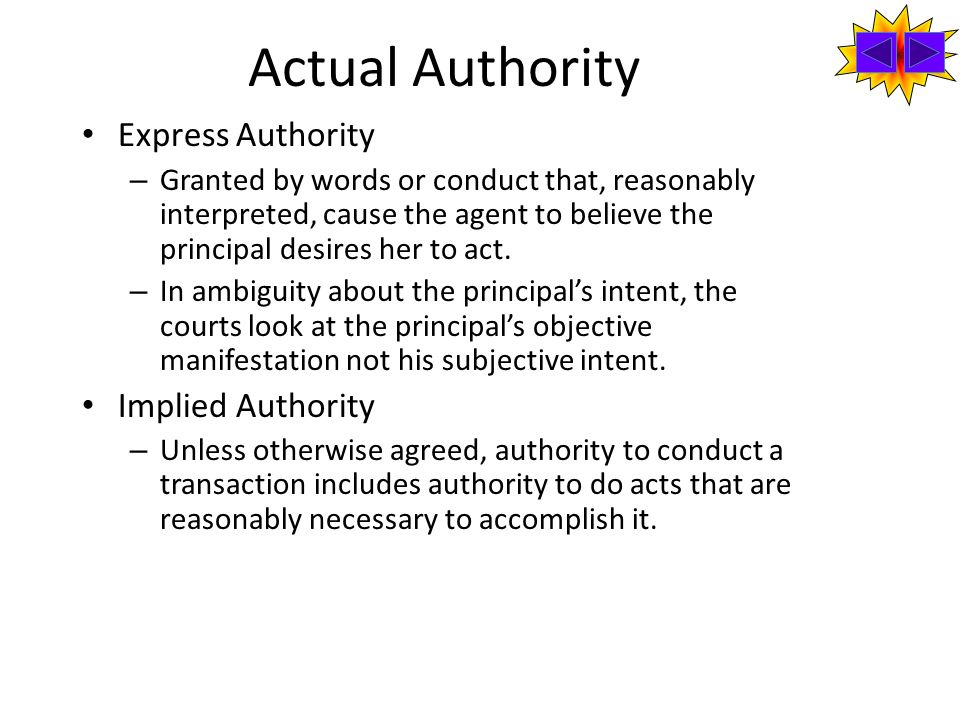 actual authority vs apparent authority