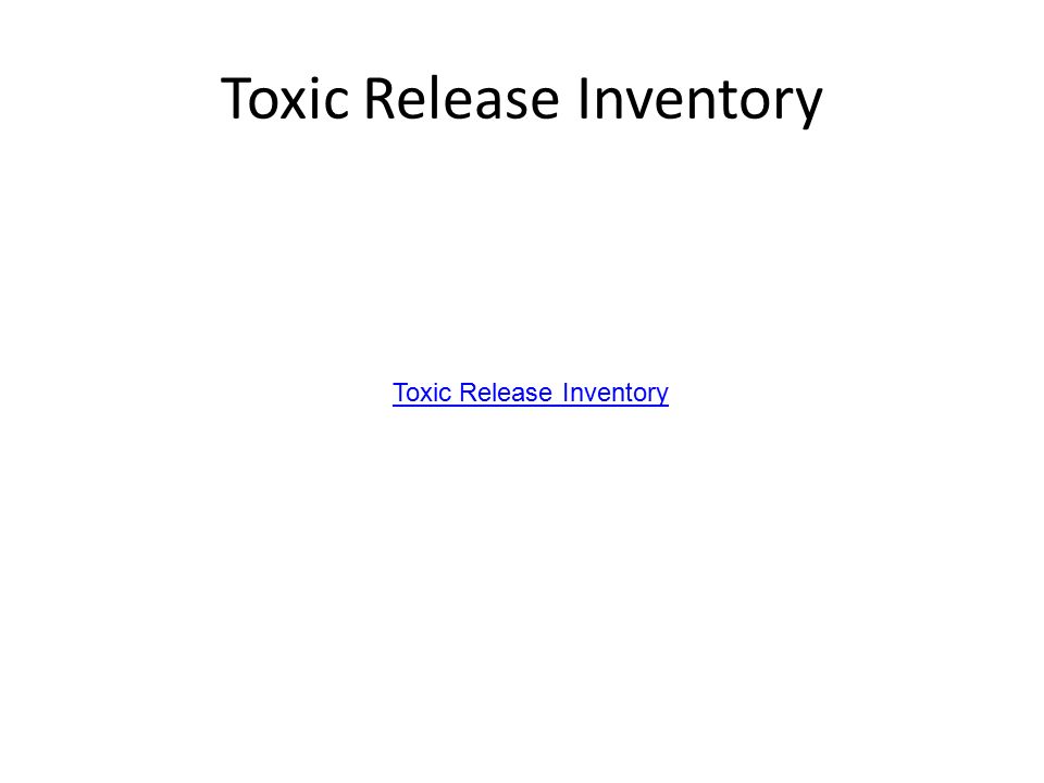 Toxic Release Inventory