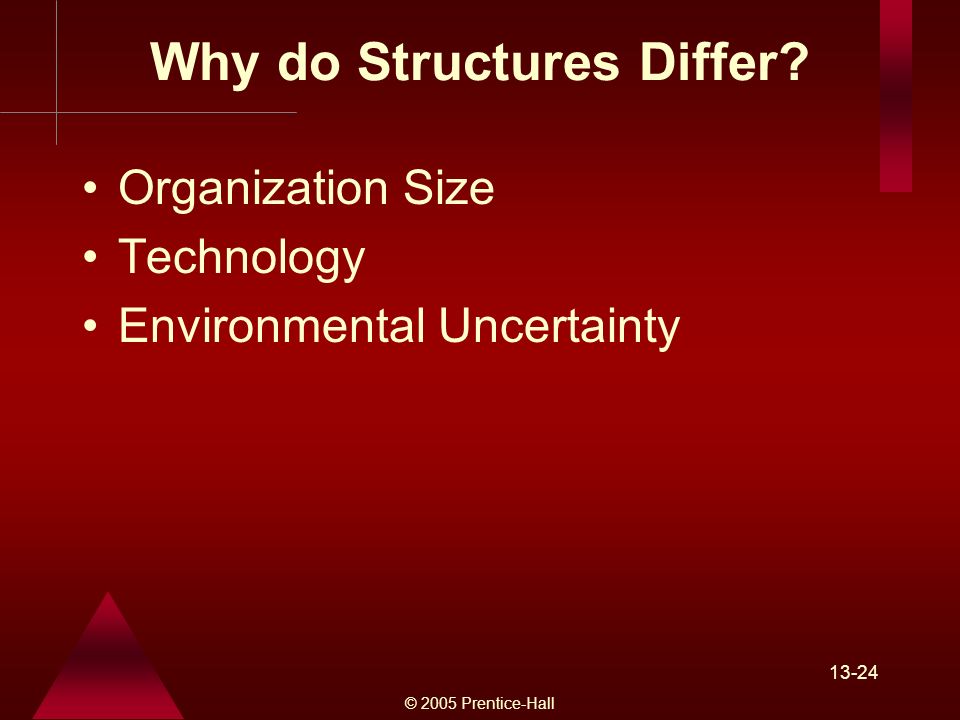 © 2005 Prentice-Hall Why do Structures Differ.