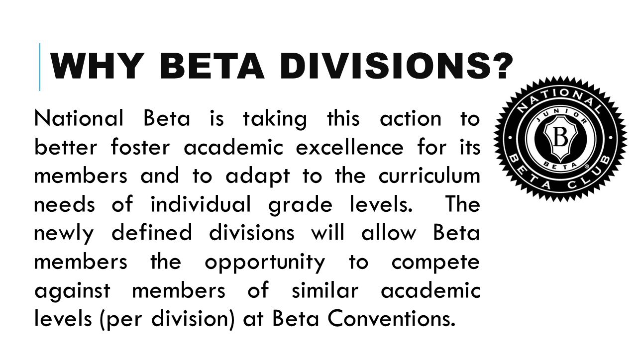 BETA CLUB WHAT IS BETA? Beta is an academic, leadership and service  organization. The St. Martha Chapter of the National Junior Beta Club is. -  ppt download