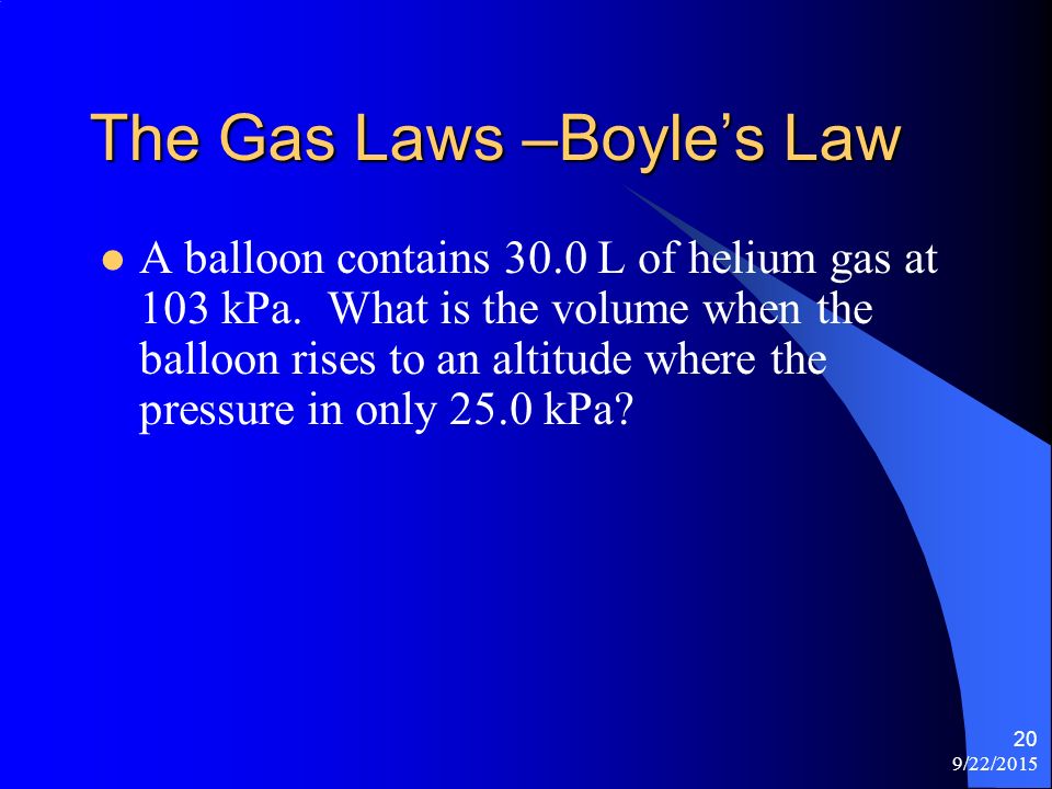 9/22/ Chapter 12 The Behavior of Gases Chemistry. - ppt download