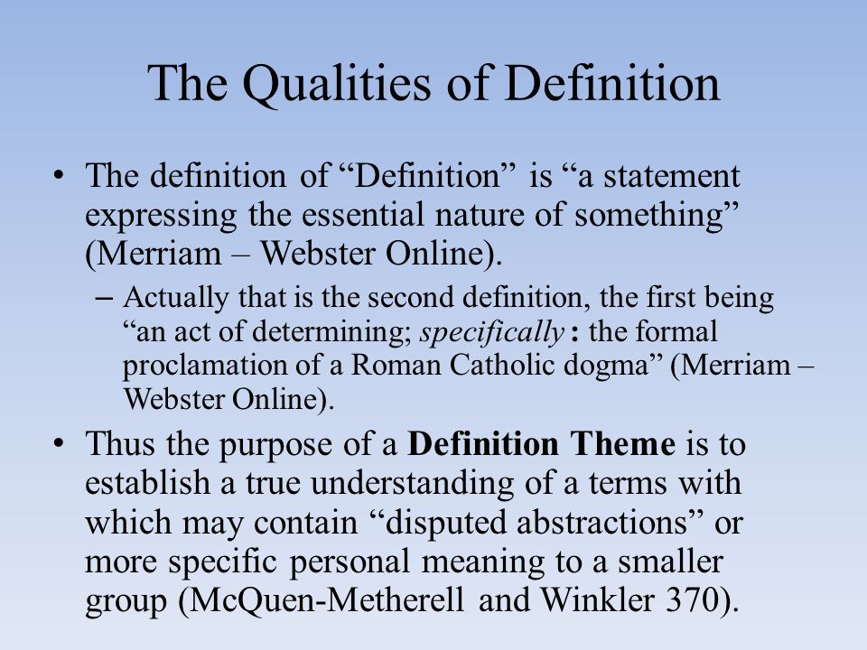 The Definition Essay “Now What Do You Mean By That?” - ppt download