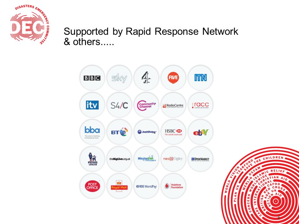 6 Supported by Rapid Response Network & others