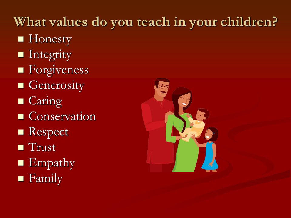Values topic. Family values topic. The Family values. Write the Family topic.