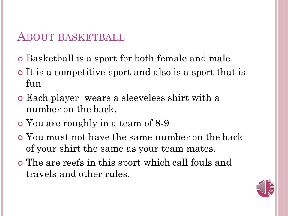 The aim of the game About basketball Rules in basketball What the court  looks like Training basketball game Bibliography Training picture  Equipment. - ppt download