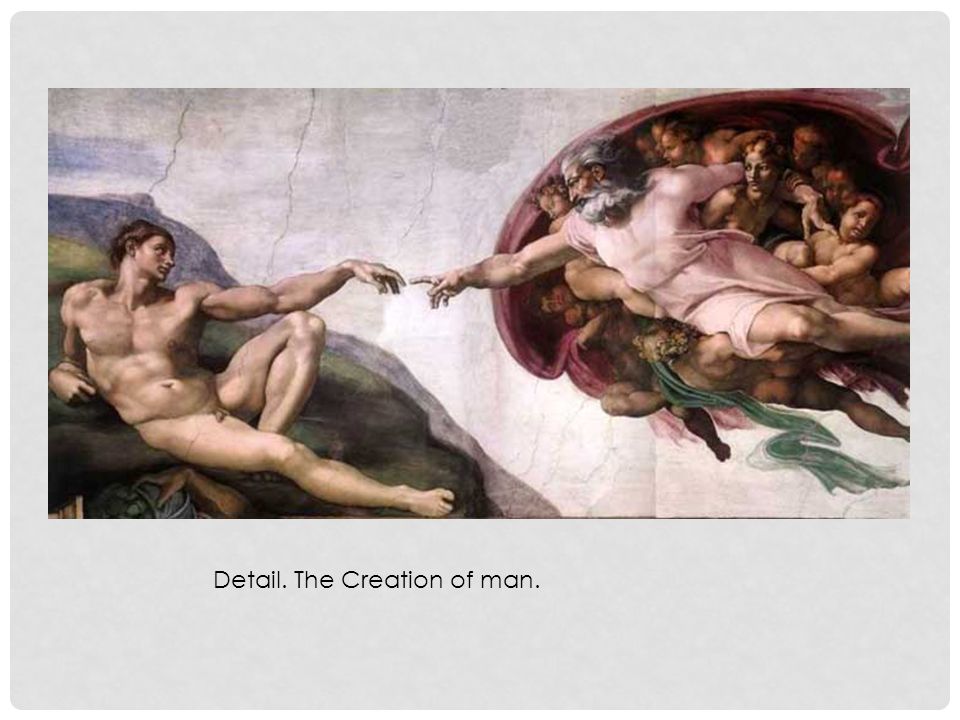 Detail. The Creation of man.