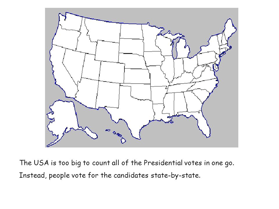 The USA is too big to count all of the Presidential votes in one go.