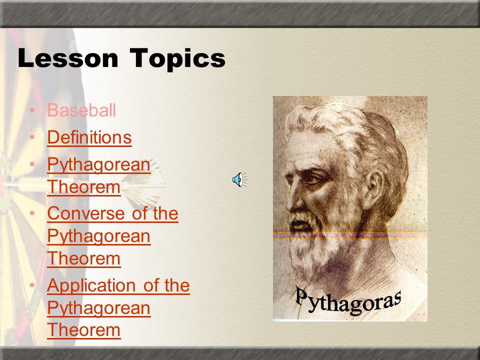 Pythagorean Theorem Pre-Algebra ALCOS 7