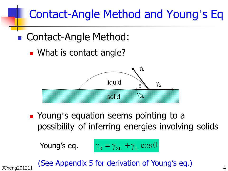 1 3.4 Contact-Angle Approach to Estimation of Surface Free Energy  Motivation Contact angle approach – Procedural description Justification of  Owen ' s. - ppt download