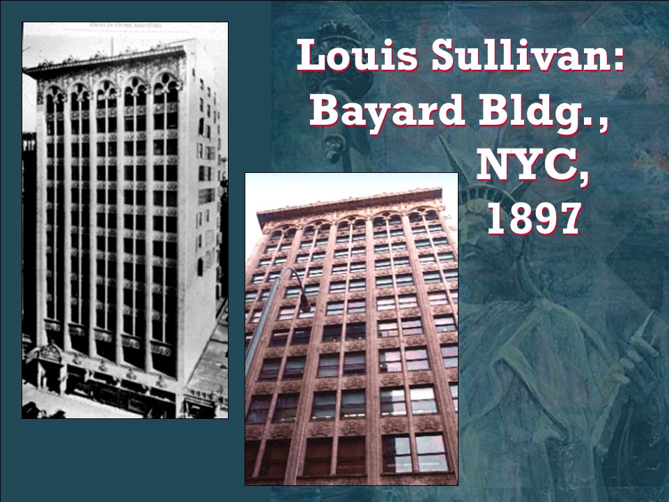 Louis Sullivan: Bayard Bldg., NYC, 1897