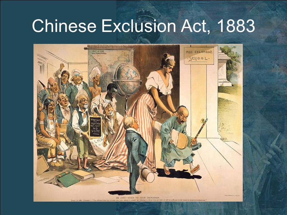 Chinese Exclusion Act, 1883