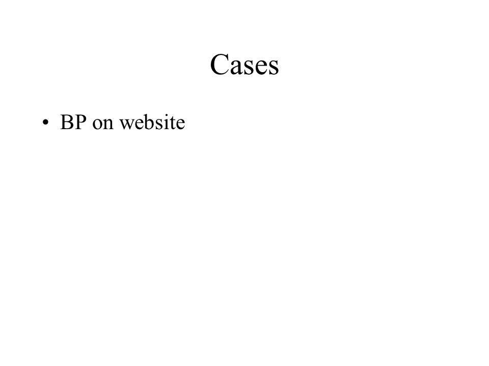Cases BP on website