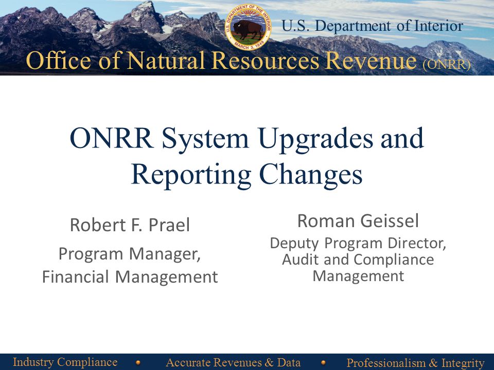 Office of Natural Resources Revenue (ONRR) U.S.