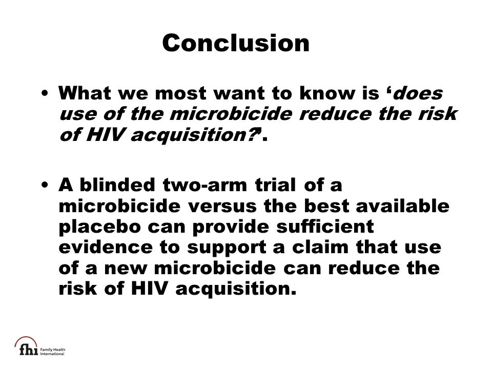 Design of Phase III Microbicide Trials: Choice of Control Group 