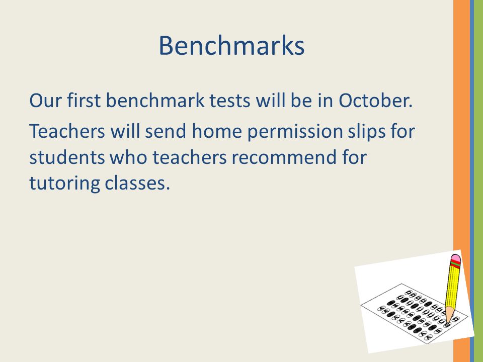 Benchmarks Our first benchmark tests will be in October.