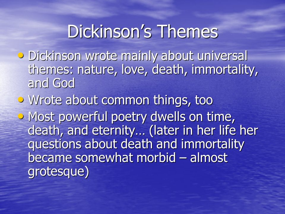 emily dickinson poetry themes