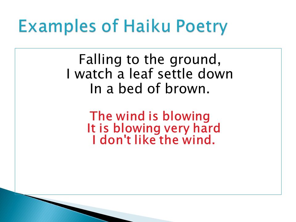 haiku examples 5 7 5