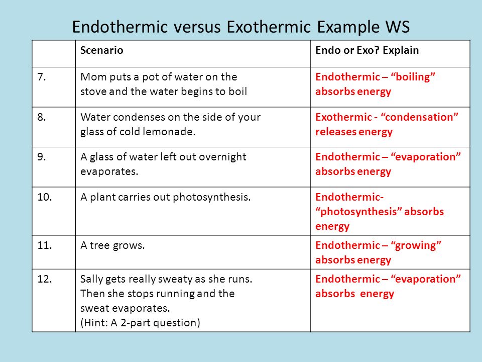 Day 1 Thermo Warm Up 8 1 Determine If The Following Is Chemical Or Physical 1 Boiling Water 2 Rusting 3 Evaporation 4 Decomposing 5 Baking 6 Freezing Ppt Download