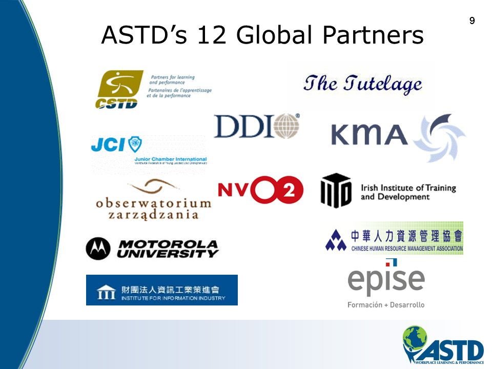 9 ASTD’s 12 Global Partners