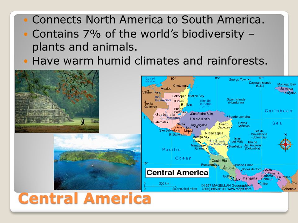 Central America Connects North America to South America.