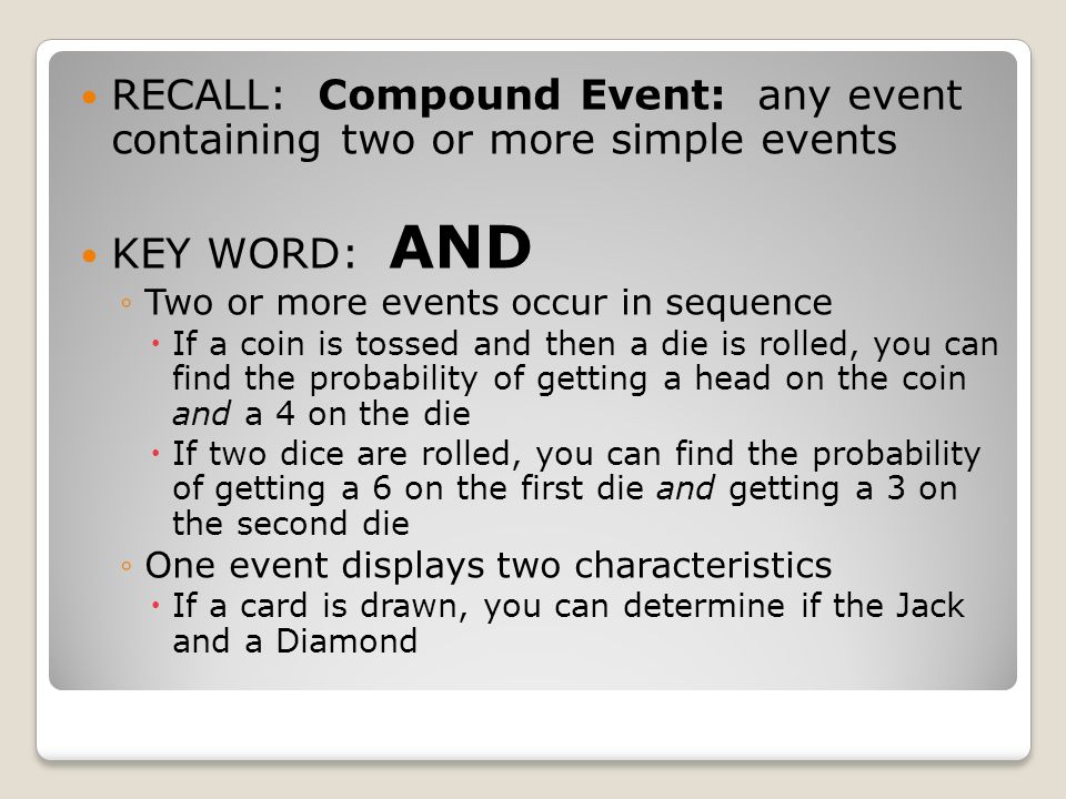 Conditional and Compound Probabilities