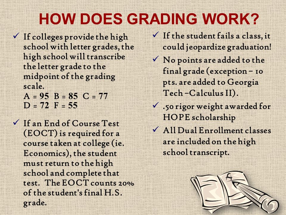 HOW DOES GRADING WORK.