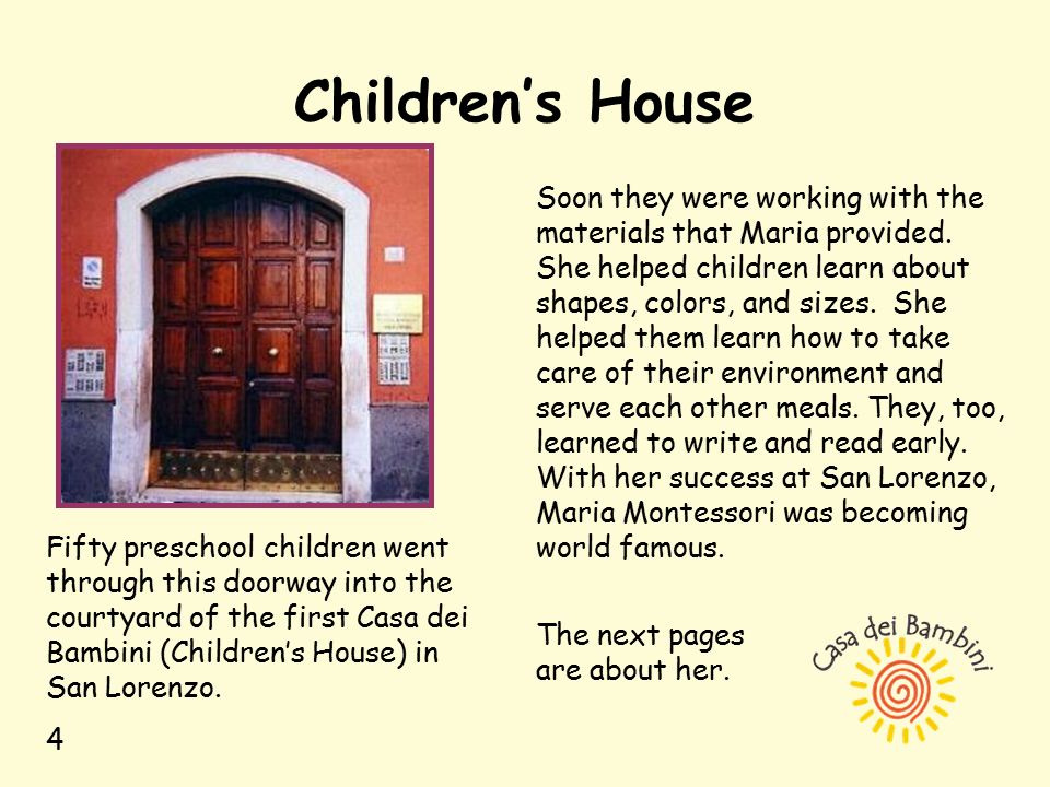 On this Day: First Casa dei Bambini  Association Montessori Internationale