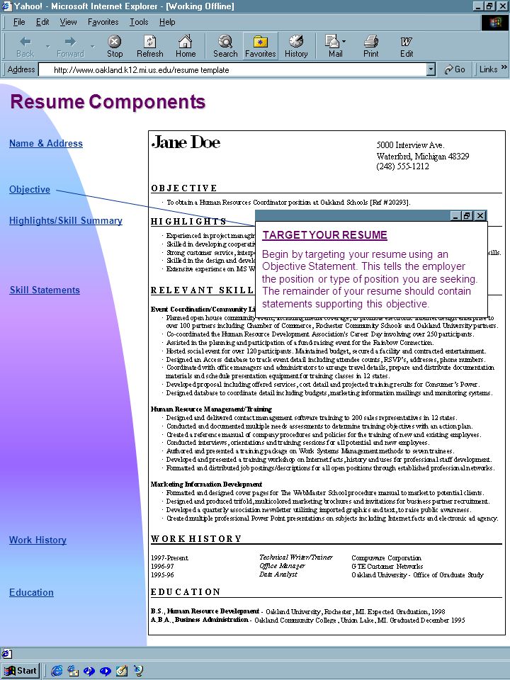 writing a skill based resume name address objective skill