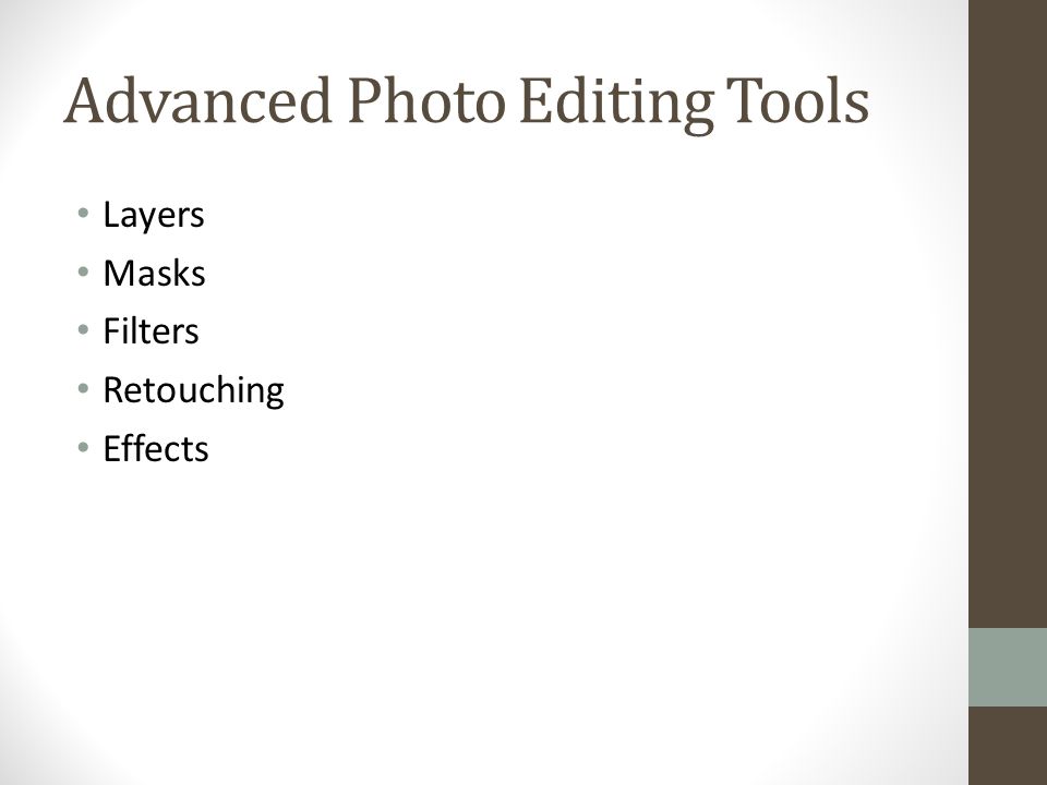 Advanced Photo Editing Tools Layers Masks Filters Retouching Effects