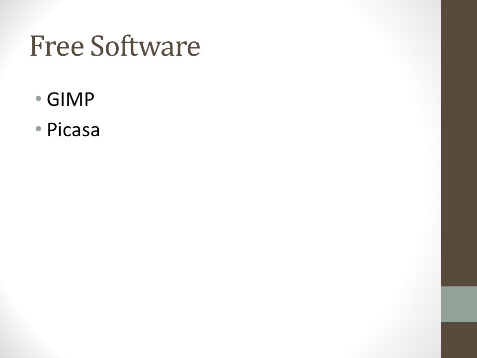 Free Software GIMP Picasa