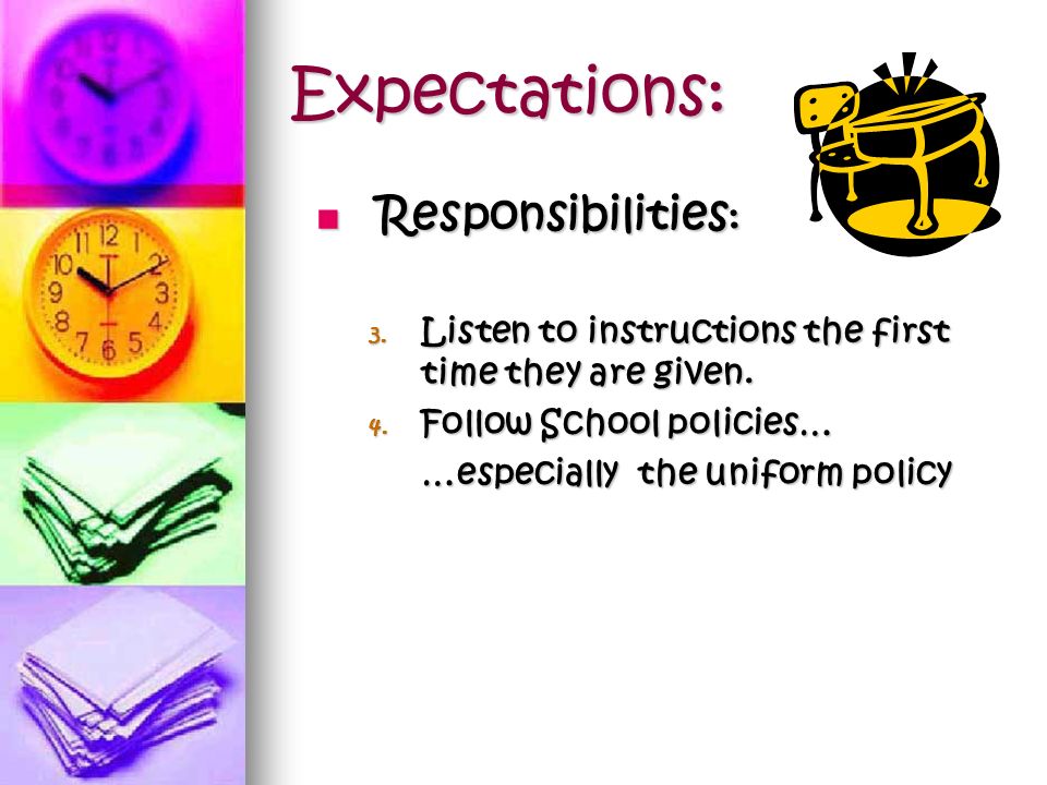 Expectations: Responsibilities : Responsibilities : 2.