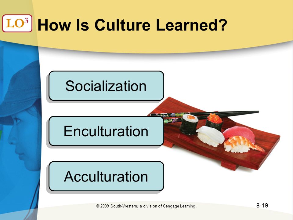 © 2009 South-Western, a division of Cengage Learning.8-19 How Is Culture Learned.