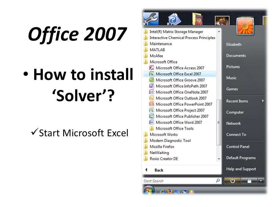 microsoft office excel 2007 install