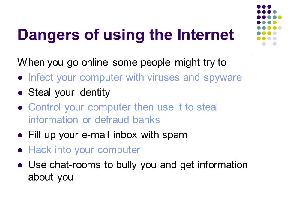Dangers of online chat rooms