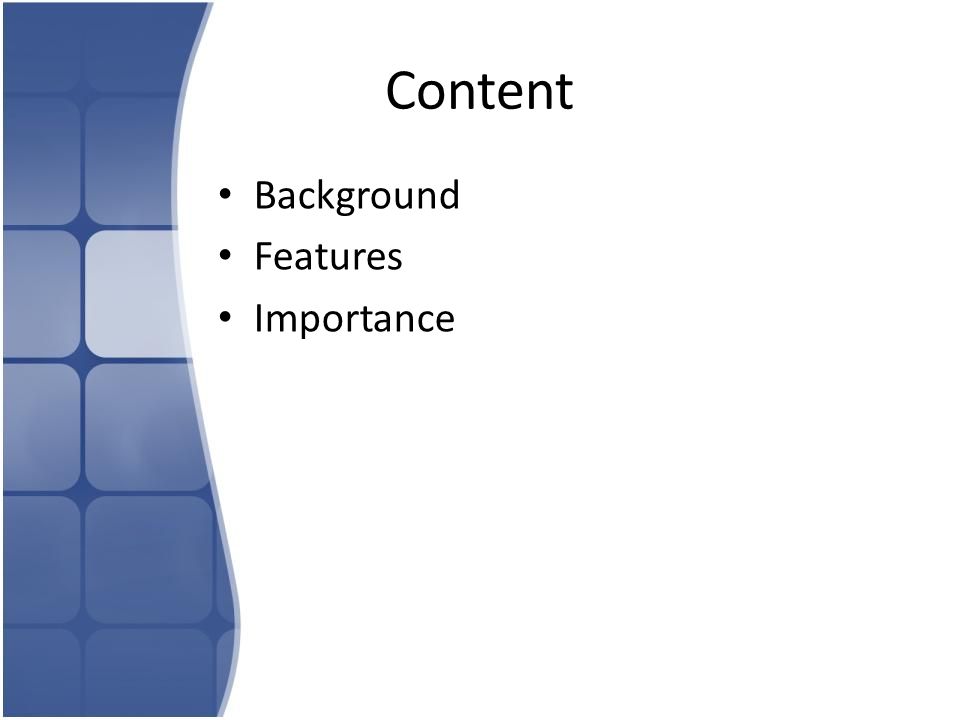 Content Background Features Importance