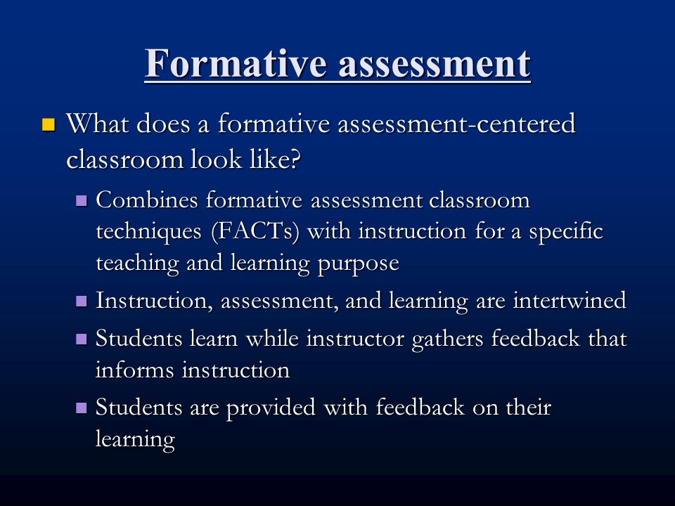 Formative Assessment How Do We Know Our Students Are Getting It Julie