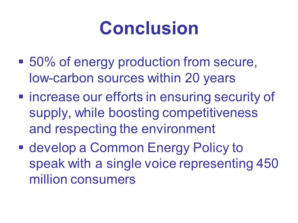 conclusion of sources of energy